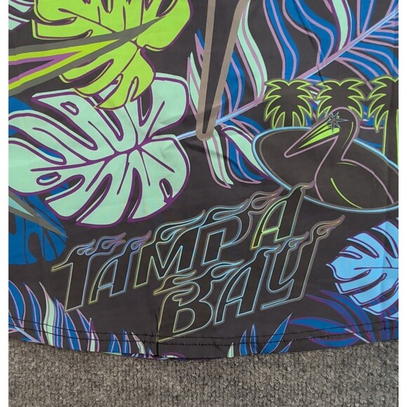 Tampa Bay Rays Shirt Men's XL City Connect Hawaiian Tropical Button Down Devil - Picture 12 of 15